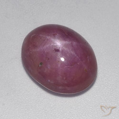 6.80ct Natural Púrpura oscuro medio rubí estrella, Ovalada, Opaco