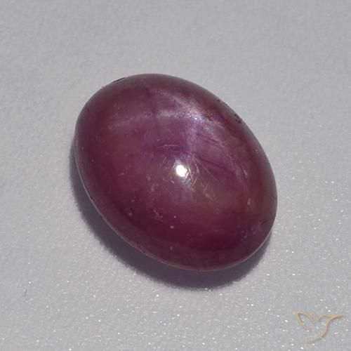 rubí estrella Púrpura ciruela natural de 4.56 ct, Ovalada, Opaco