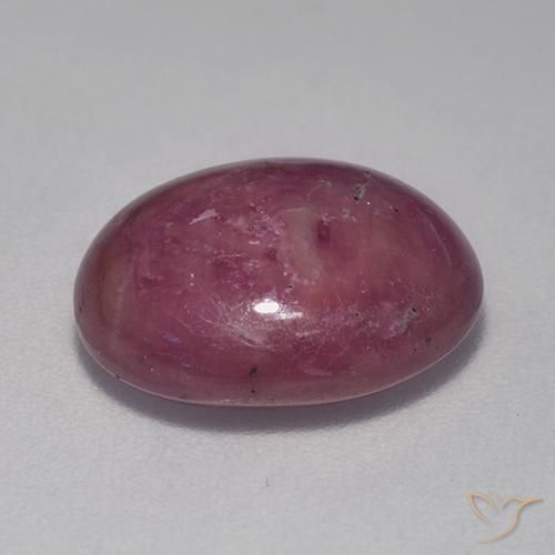 rubí estrella Púrpura oscuro medio natural de 8.30 ct, Ovalada, Opaco
