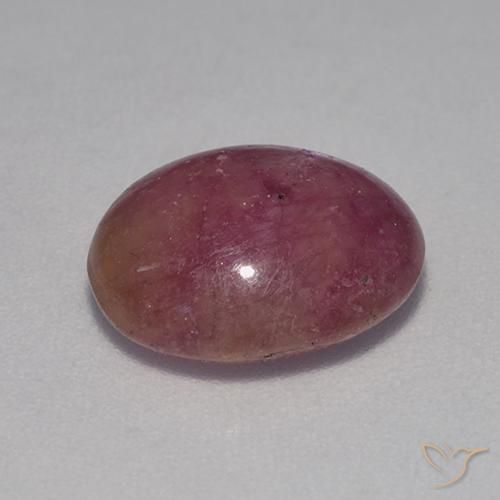 rubí estrella Magenta grisáceo natural de 5.89 ct, Ovalada, Opaco