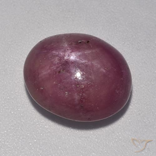 rubí estrella Púrpura ciruela natural de 10.86 ct, Ovalada, Opaco