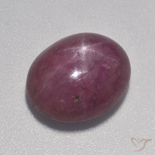 9.03ct Natural Púrpura ciruela rubí estrella, Ovalada, Opaco