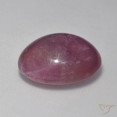 rubí estrella Púrpura oscuro medio natural de 6.93 ct, Ovalada, Opaco