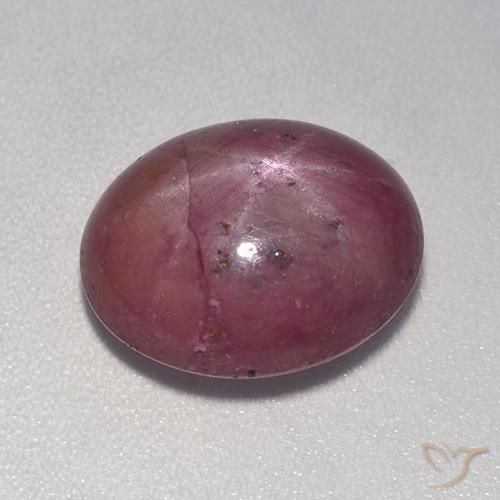 6.87ct Natural Púrpura rojizo rubí estrella, Ovalada, Opaco