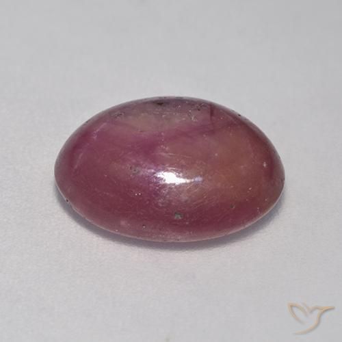 rubí estrella Púrpura rojizo natural de 6.87 ct, Ovalada, Opaco