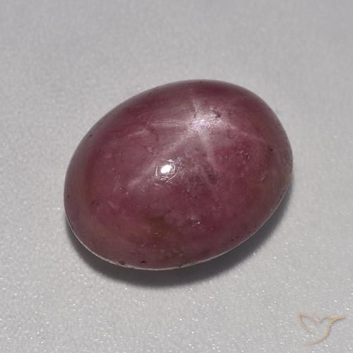 rubí estrella Púrpura ciruela natural de 8.17 ct, Ovalada, Opaco