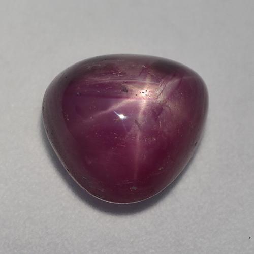 Rubí estrella púrpura natural de 6,25 ct, en forma de pera, opaco