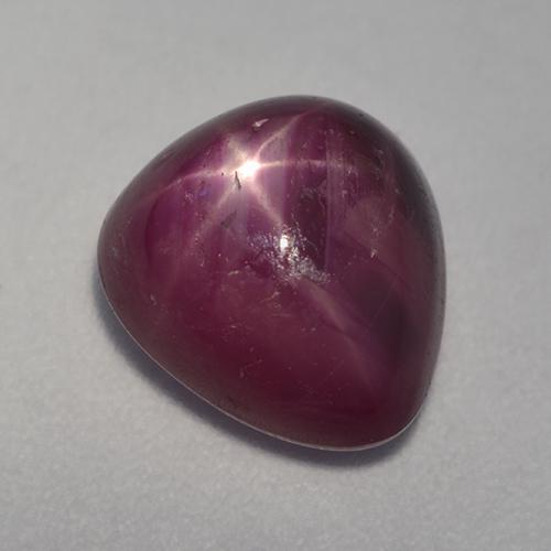 Rubí estrella púrpura natural de 6,25 ct, en forma de pera, opaco