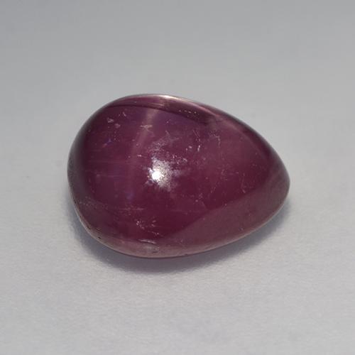 Rubí estrella púrpura natural de 6,25 ct, en forma de pera, opaco