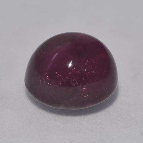 Rubí estrella rojo natural de 7,07 ct, corte óvalo, opaco