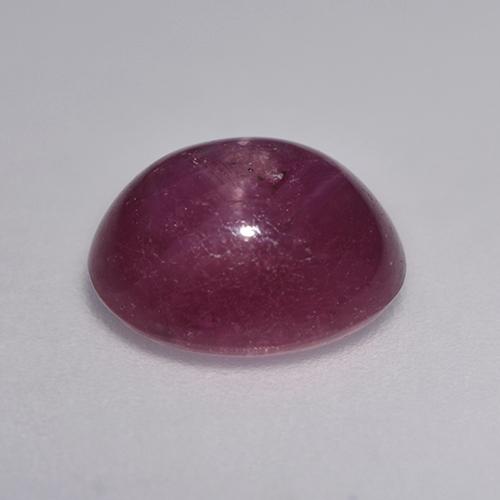 Rubí estrella púrpura natural de 4,59 ct, corte óvalo, translúcido