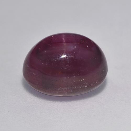Rubí Estrella Rojo púrpura natural de 5.77 ct, Corte Óvalo, Opaco