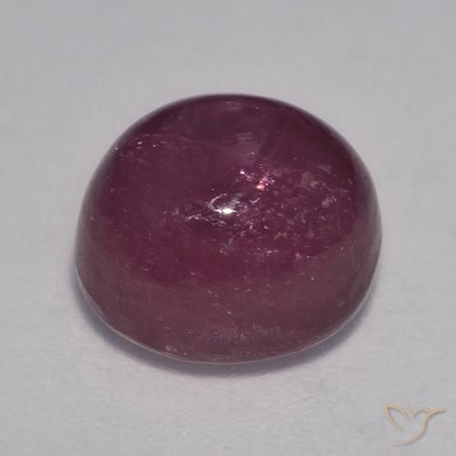 rubí estrella Púrpura oscuro medio natural de 5.78 ct, Ovalada, Opaco