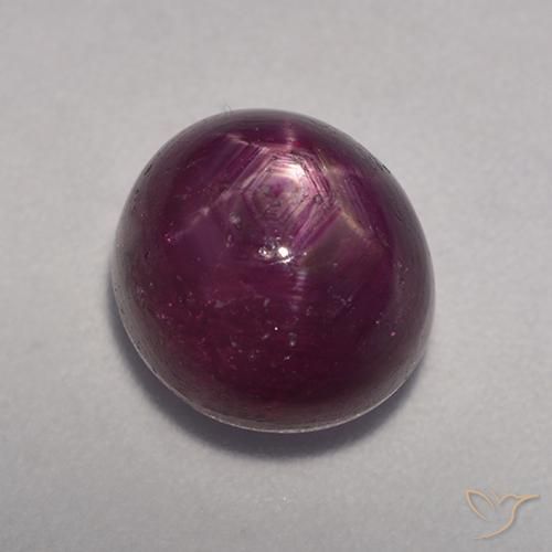 6.74ct Natural Rojo vino rubí estrella, Ovalada, Opaco