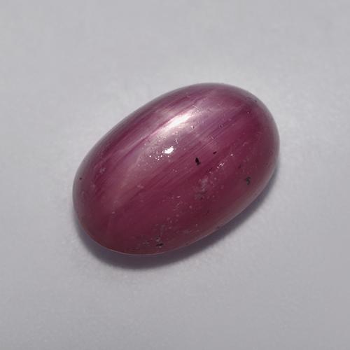 Rubí estrella púrpura natural de 5,49 ct, corte óvalo, opaco