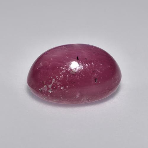 Rubí estrella púrpura natural de 5,49 ct, corte óvalo, opaco