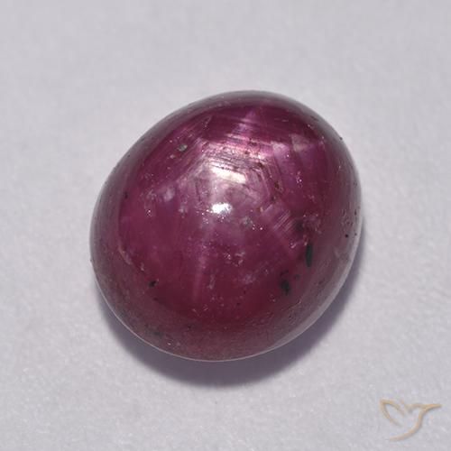 6.08ct Natural Rojo frambuesa rubí estrella, Ovalada, Opaco