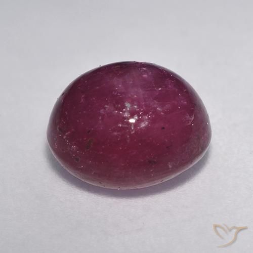 rubí estrella Rojo frambuesa natural de 6.08 ct, Ovalada, Opaco