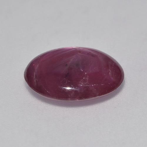 rubí estrella Rojo oscuro natural de 3.53 ct, Ovalada, Translúcido