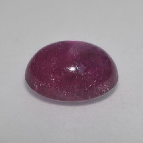 Rubí estrella púrpura natural de 4,90 ct, corte óvalo, translúcido
