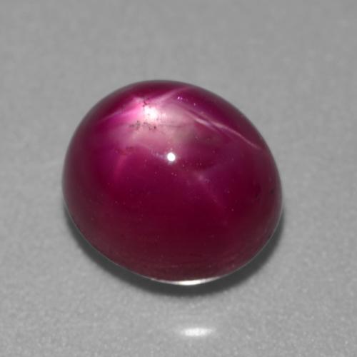 Rubí estrella púrpura natural de 4,05 ct, corte óvalo, translúcido