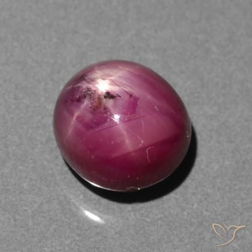 4.05ct Natural Rosado magenta rubí estrella, Ovalada, Translúcido