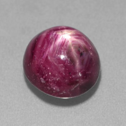 Rubí estrella púrpura natural de 4,11 ct, corte óvalo, translúcido