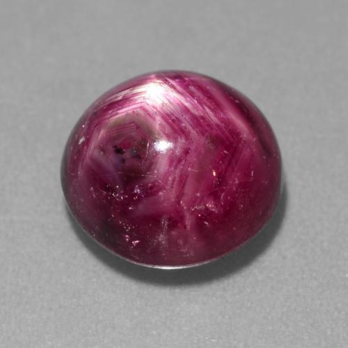 Rubí estrella púrpura natural de 4,11 ct, corte óvalo, translúcido