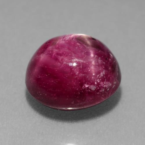 Rubí estrella púrpura natural de 4,11 ct, corte óvalo, translúcido