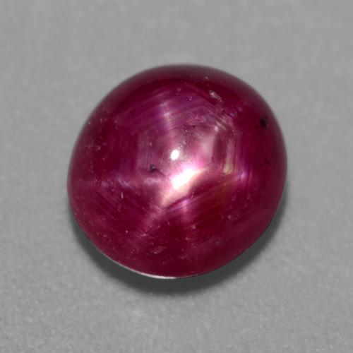 Rubí estrella púrpura natural de 2,71 ct, corte óvalo, translúcido