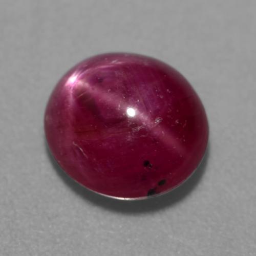 Rubí estrella púrpura natural de 2,71 ct, corte óvalo, translúcido