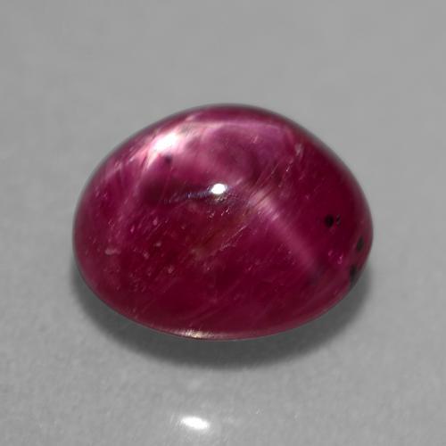 Rubí estrella púrpura natural de 2,71 ct, corte óvalo, translúcido