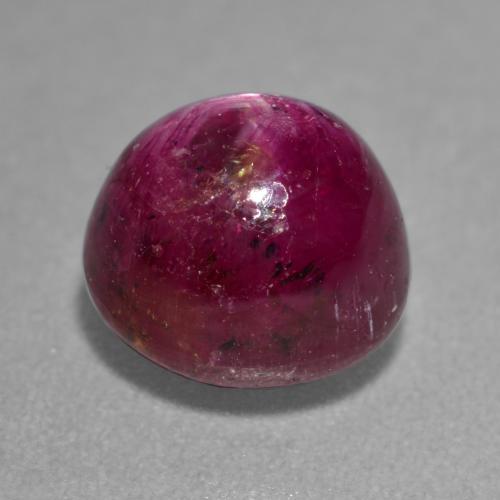 Rubí estrella púrpura natural de 4,75 ct, corte óvalo, translúcido