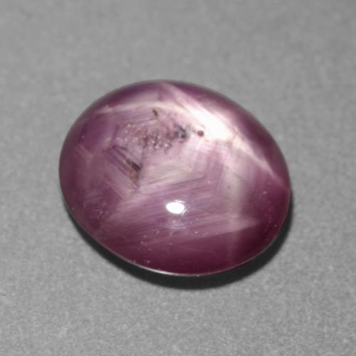 Rubí estrella púrpura natural de 1,83 ct, corte óvalo, translúcido
