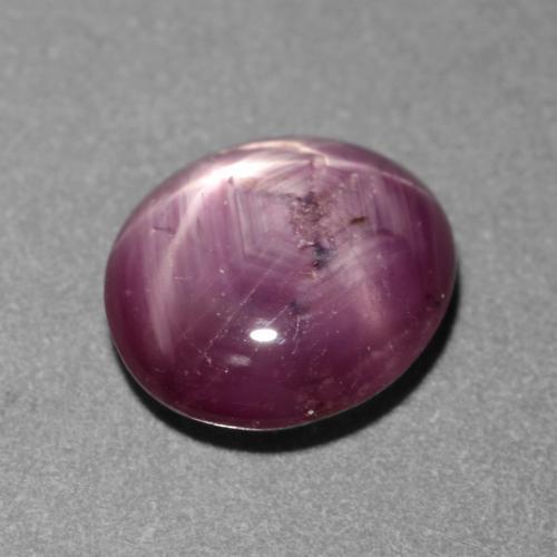 Rubí estrella púrpura natural de 1,83 ct, corte óvalo, translúcido