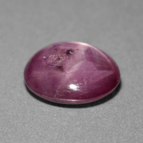 Rubí estrella púrpura natural de 1,83 ct, corte óvalo, translúcido