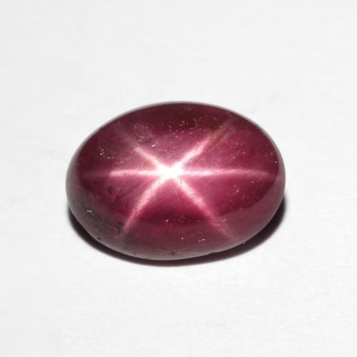 Rubí estrella rojo natural de 3,19 ct, corte óvalo, opaco