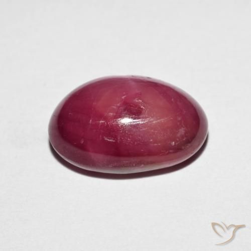 rubí estrella Rojo oscuro natural de 6.14 ct, Ovalada, Opaco