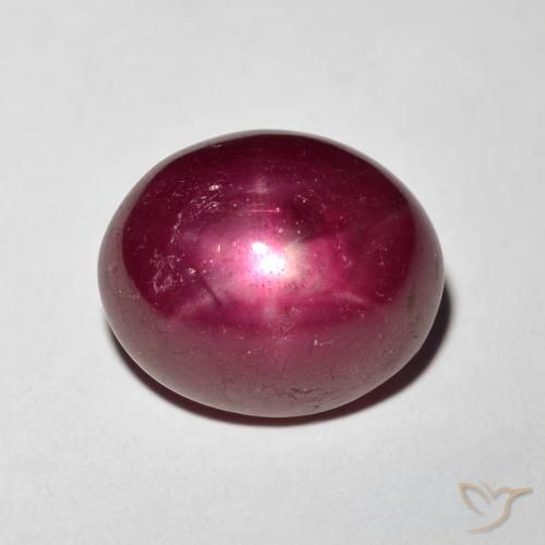 10.93ct Natural Rojo vino intenso rubí estrella, Ovalada, Opaco