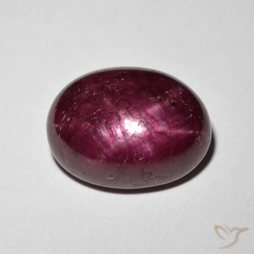 9.13ct Natural Rojo oscuro rubí estrella, Ovalada, Opaco