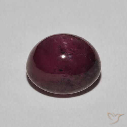 rubí estrella Púrpura rojizo natural de 5.56 ct, Ovalada, Opaco