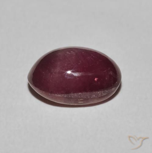 rubí estrella Medium Light-Purple natural de 4.45 ct, Ovalada, Opaco