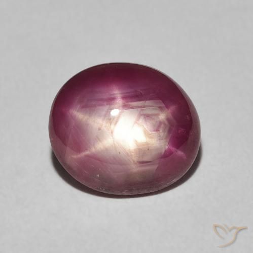 3.94ct Natural Medium Dark-Purple rubí estrella, Ovalada, Opaco