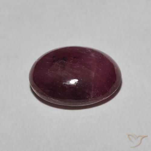 rubí estrella Magenta grisáceo natural de 3.85 ct, Ovalada, Opaco