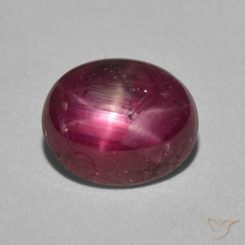 4.54ct Natural Rojo medio rubí estrella, Ovalada, Opaco