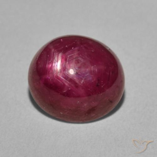 rubí estrella Púrpura baya natural de 5.50 ct, Ovalada, Opaco