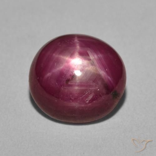 4.98ct Natural Uva claro rubí estrella, Ovalada, Opaco
