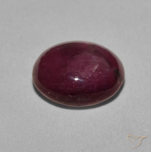 rubí estrella Uva claro natural de 4.98 ct, Ovalada, Opaco
