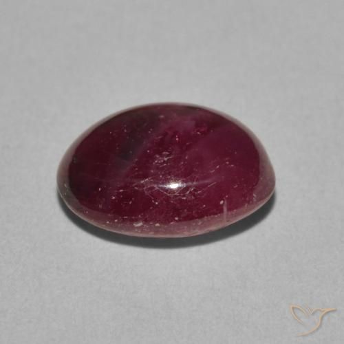 rubí estrella Púrpura baya natural de 4.45 ct, Ovalada, Opaco