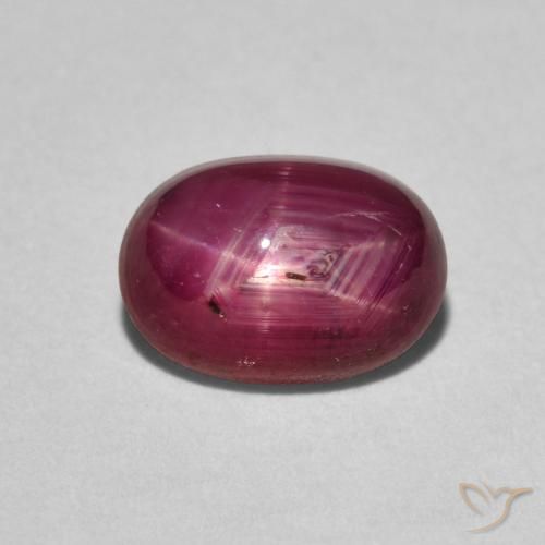 2.97ct Natural Rojo vino intenso rubí estrella, Ovalada, Opaco